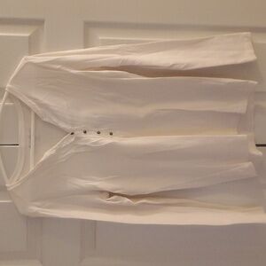 Eddie Bauer Cream Tuxedo Shirt Medium